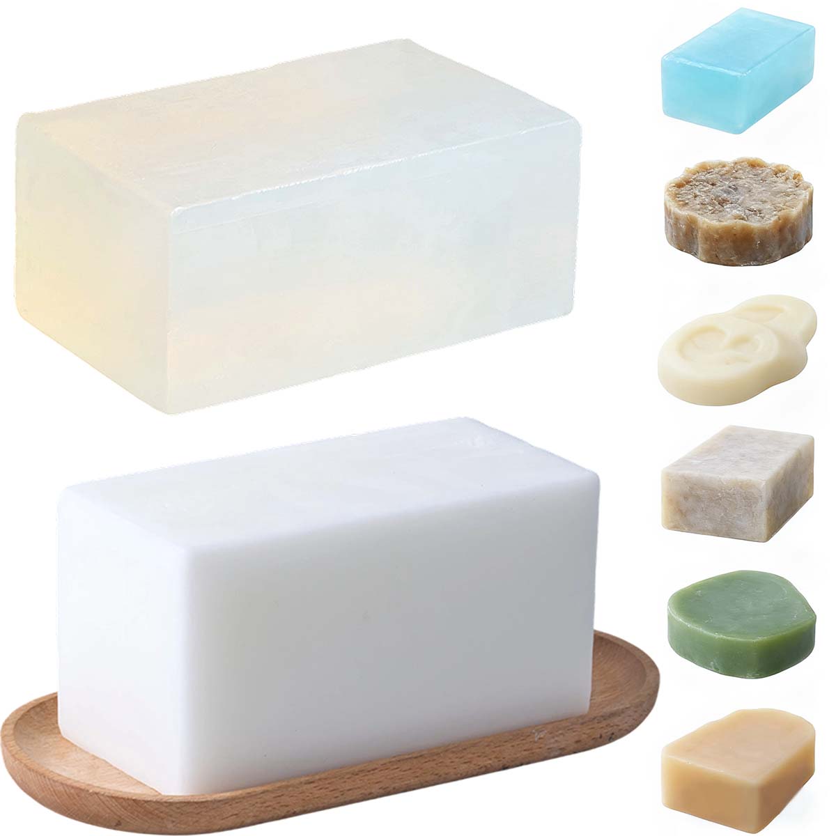Soap Making With Soap Base - 1000g Basis Sabun Putih Transparan DIY