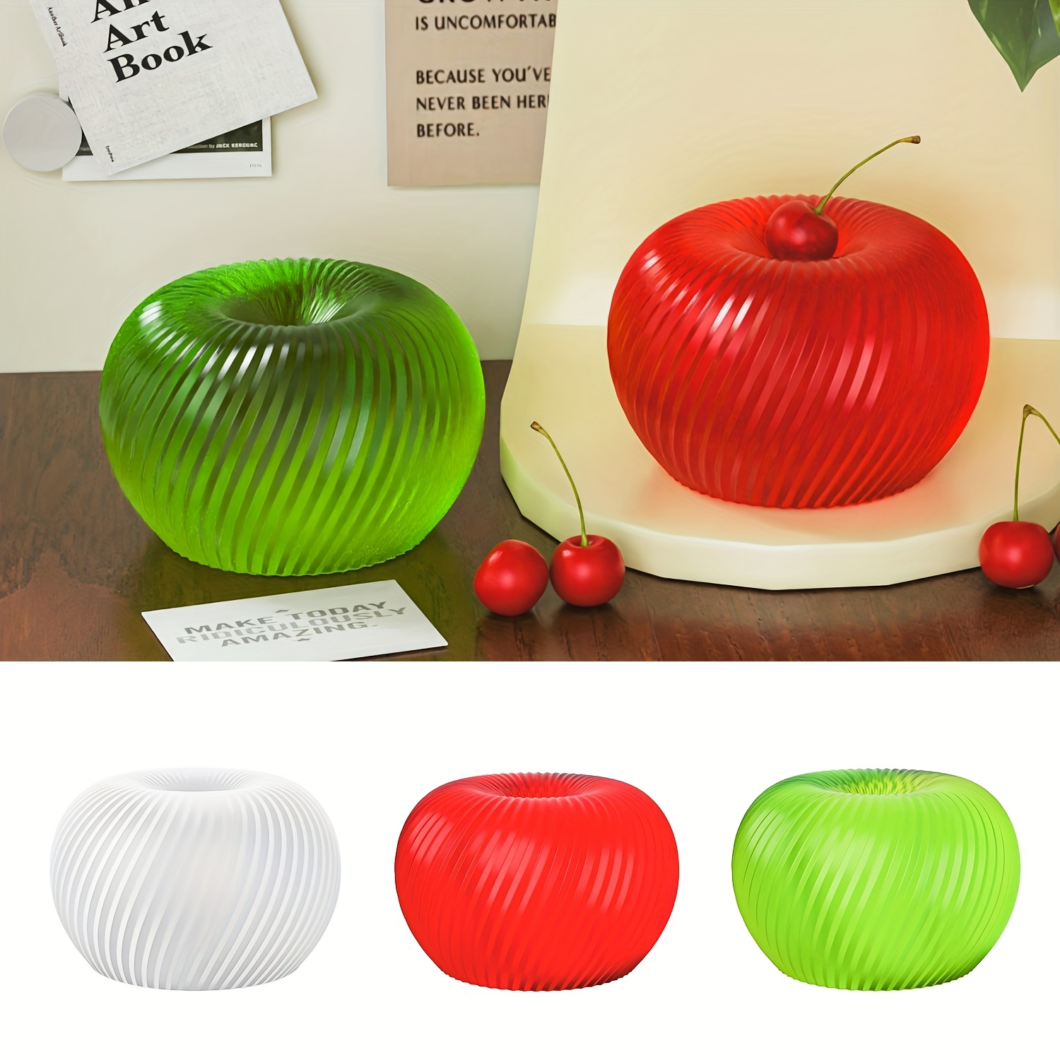 Soap Making Vendors - Cetakan silikon berbentuk apel merah yang