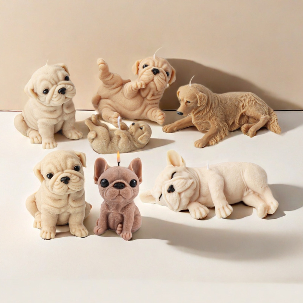 Cetakan lilin silikon anjing 3 - Soap Making Additives ulasan dan harga