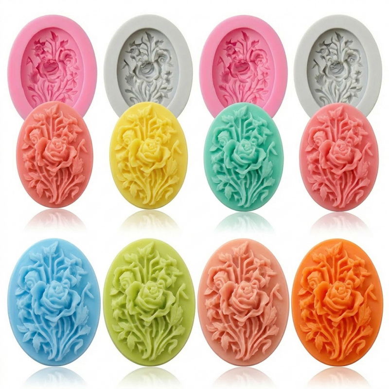 4 cetakan silikon berbentuk bu - Soap Making Vendors ulasan dan harga