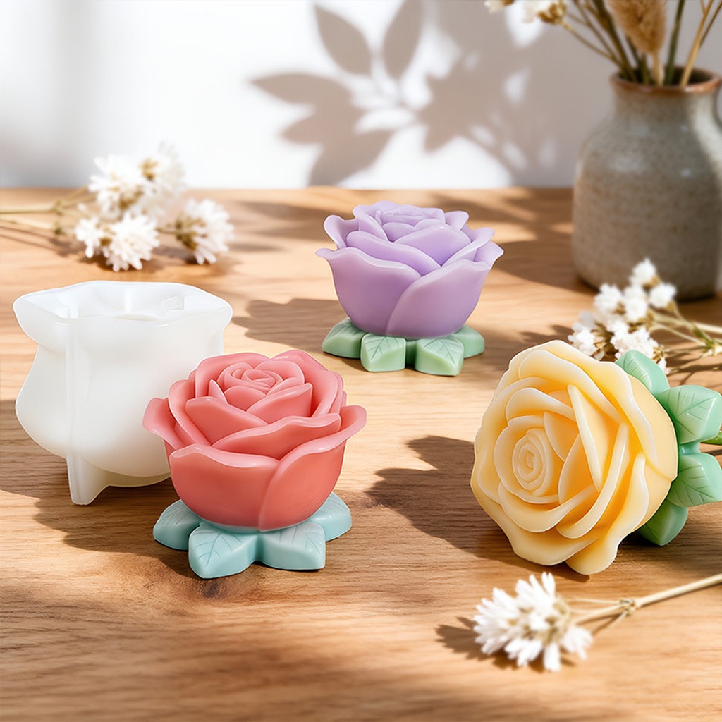 Cetakan Lilin Mawar 3D dengan  - Soap Making With Soap Base ulasan dan harga